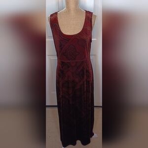 Rabbit Rabbit Rabbit Gold Sleeveless Sheath Maxi Dress Size 14P